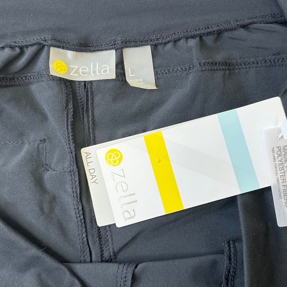 Zella Black Zelflex Lightweight 4 way stretch cropped pants size Large - Picture 6 of 11